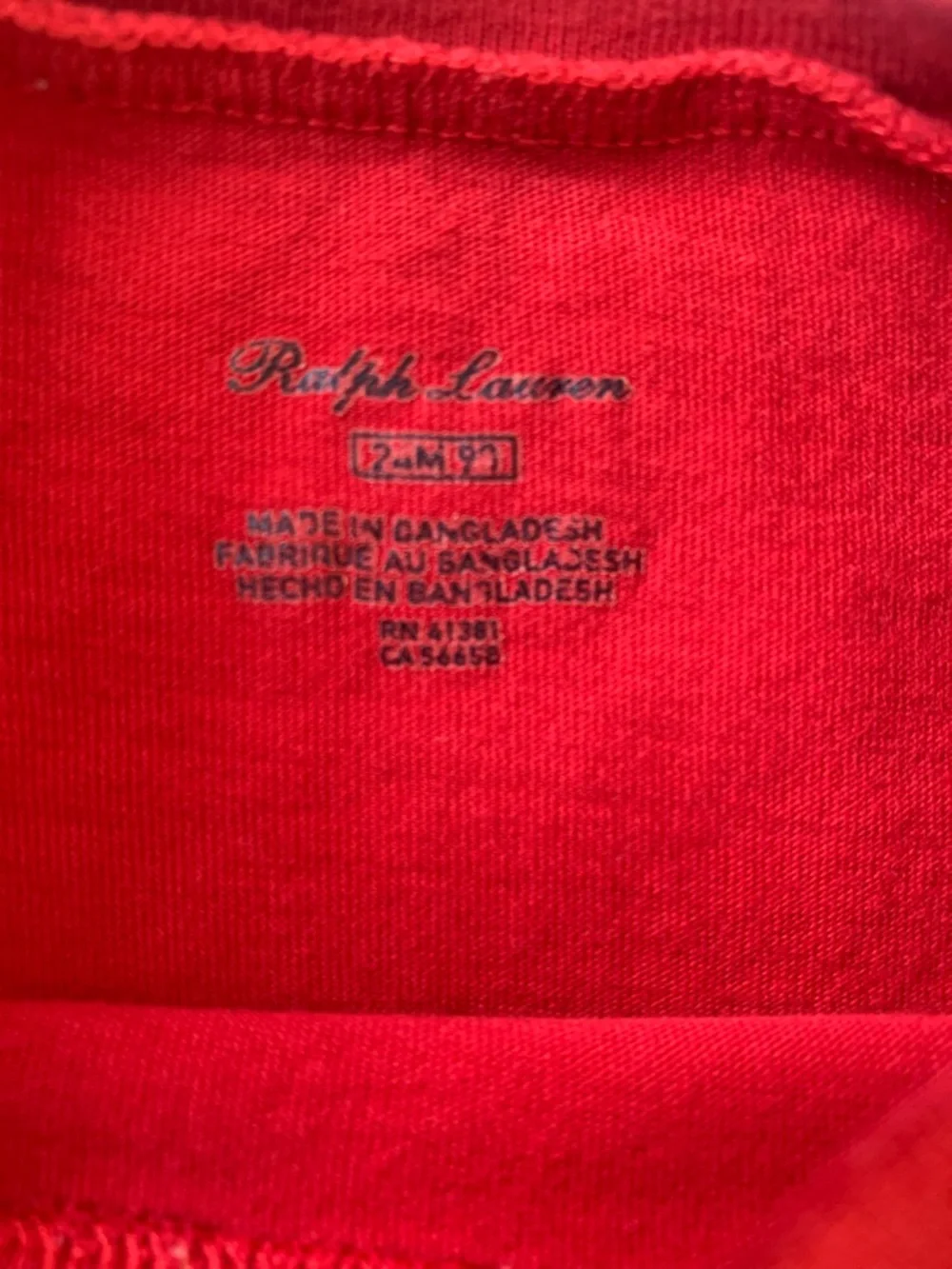 Ralph Lauren Red T-shirt 24M Boys EUC